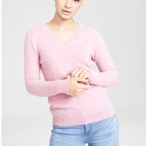Cashmere‎ Charter Club Luxury V-Neck Sweater Womens M Long Sleeves